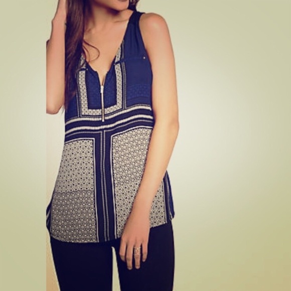 Express Zip Front Tank Top, Size S - Picture 1 of 5